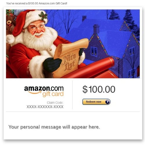 Amazon Gift Card – E-mail – Merry Christmas (Santa Claus)