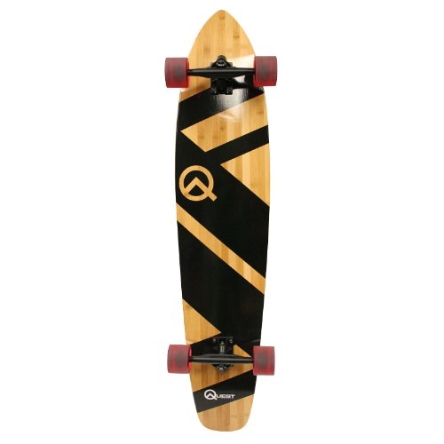 Quest Super Cruiser Artisan Bamboo Longboard Skateboard (44-Inch)
