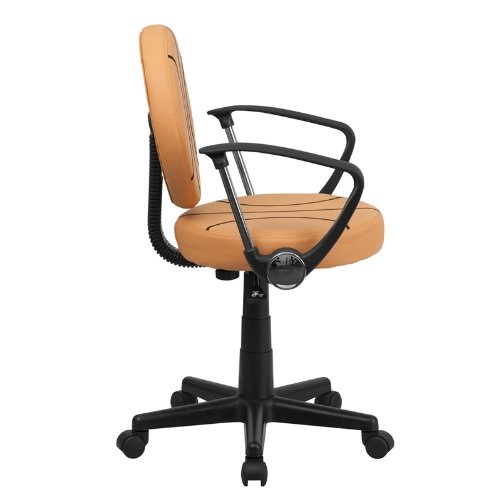 Flash Furniture BT-6178-BASKET-A-GG Basketball Task Chair with Arms, Black/Orange