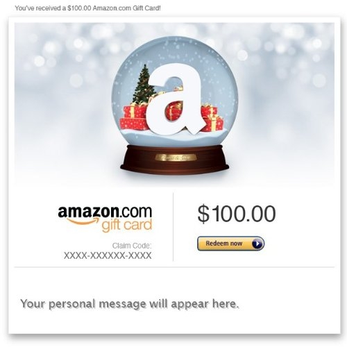 Amazon Gift Card – E-mail – Holiday Snow Globe
