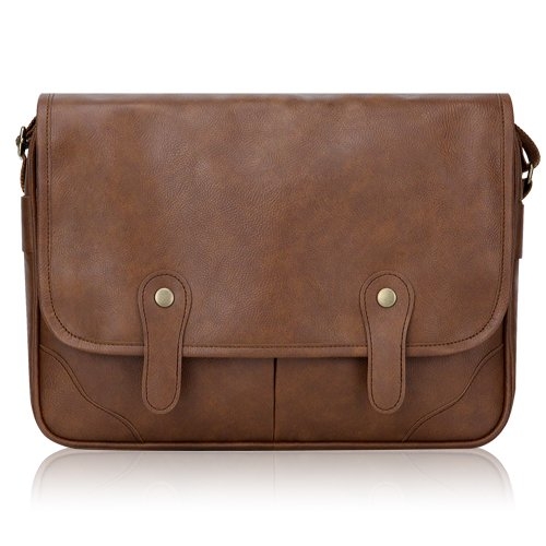Duzign Rover Messenger Bag (Light Brown) for 11 Inch MacBook Air + Pocket for Apple iPad