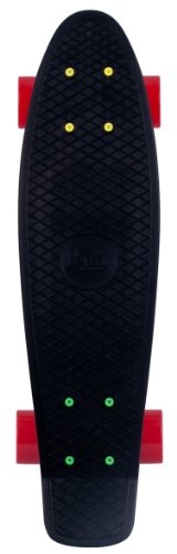 Penny Complete Skateboard (Black Deck/Rasta Trucks/Red Wheels, 22-Inch)