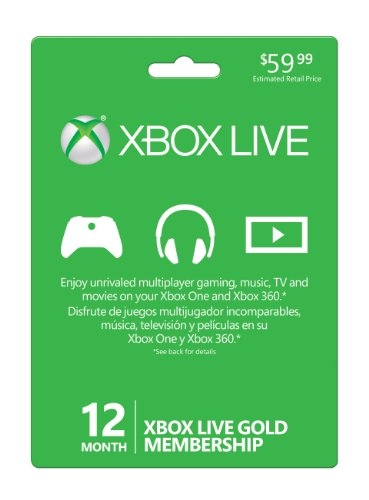 Microsoft Xbox LIVE 12 Month Gold Card