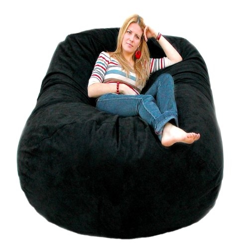 Cozy Sack 6-Feet Bean Bag Chair, Large, Black